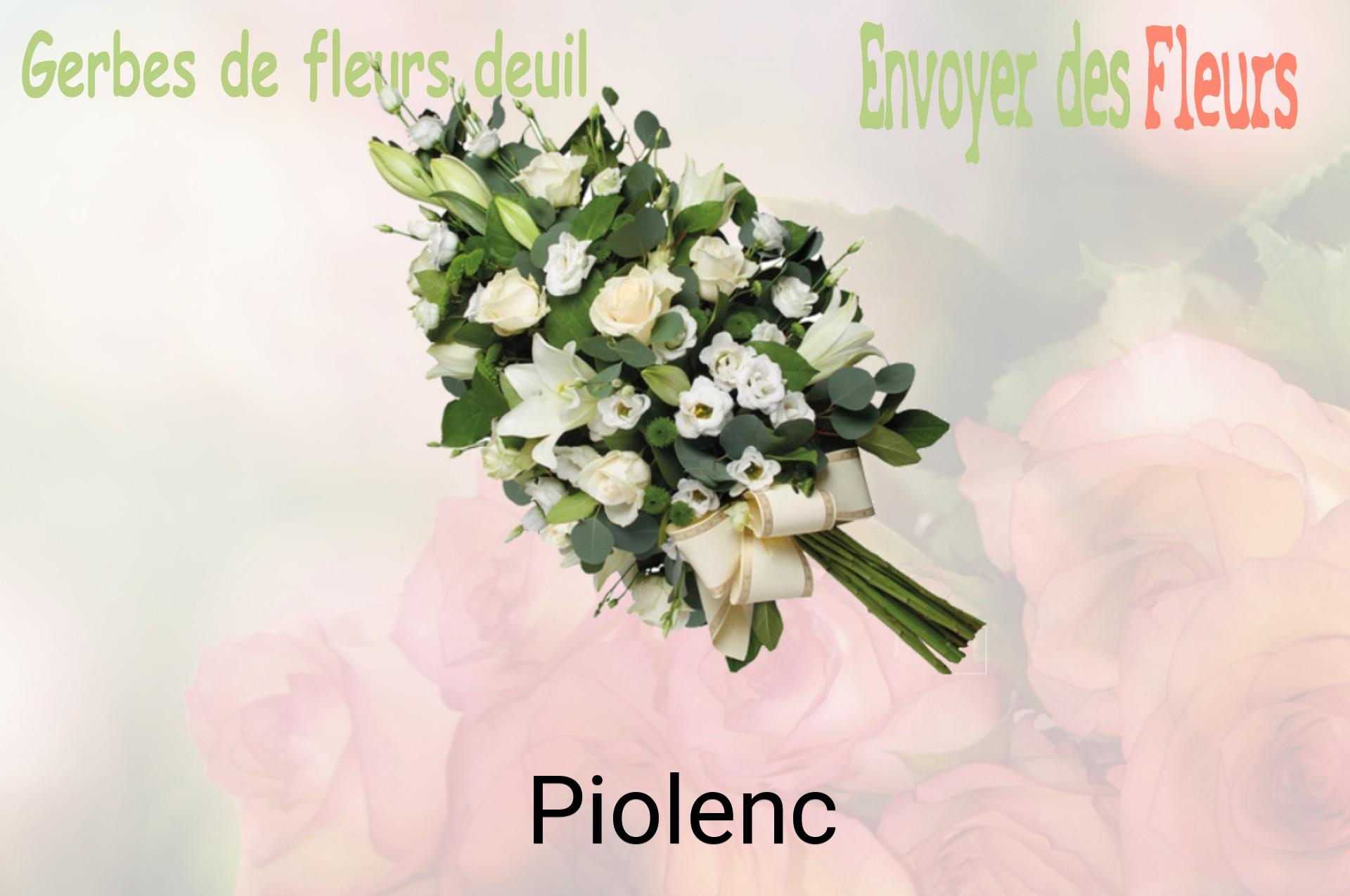 Gerbe de fleurs de deuil livrée à Piolenc
